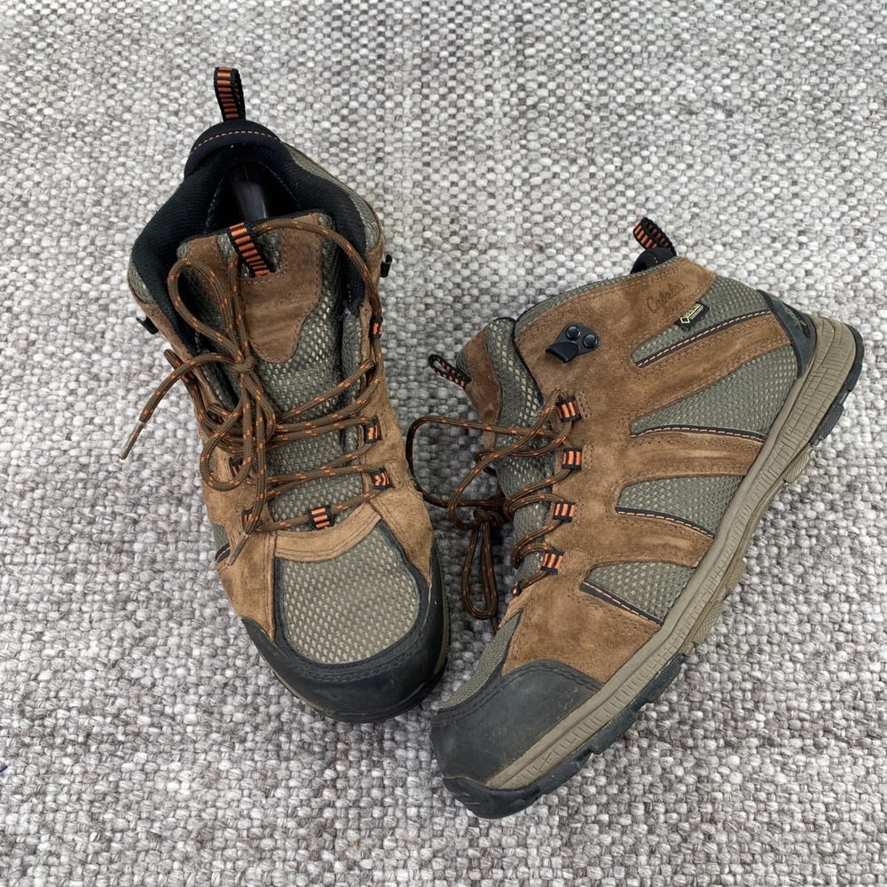 Cabela's Hiking Boots Mens 10.5 Brown Gore-Tex Waterproof Suede Mid Hiker